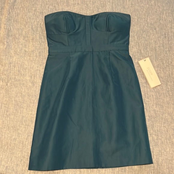 J. Crew | Dresses | J Crew Seersucker Strapless A Line Midi Dress In Blue White Size 00 63c0cae1ef1a4e89eb5b6f54